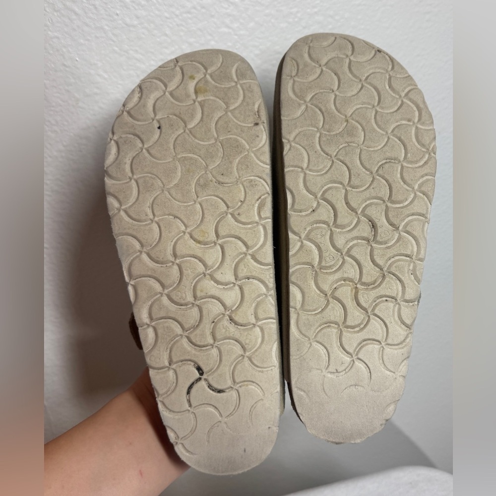 Birkenstock Boston Cream Soft Suede Leather Buckle Clogs Size 37 US Women’s 6.5 - Picture 11 of 14